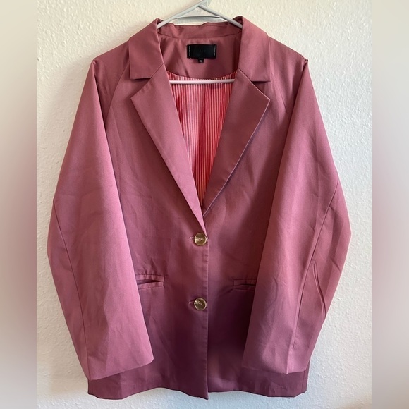 🌟 ASN Pink Oversized Women’s Blazer Size S - Picture 1 of 9